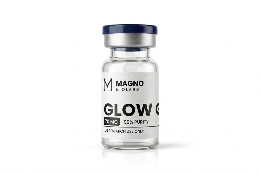 Vial de GLOW 70 mg - pureza 99% - Magno Biolabs